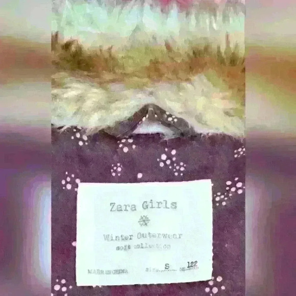 EUC Zara Girls Tan Faux Fur Fuzzy Soft Warm Winter Cozy Comfy Neutral Vest SZ S - Picture 3 of 3